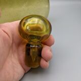 Cognac decanter in bubbled blown glass