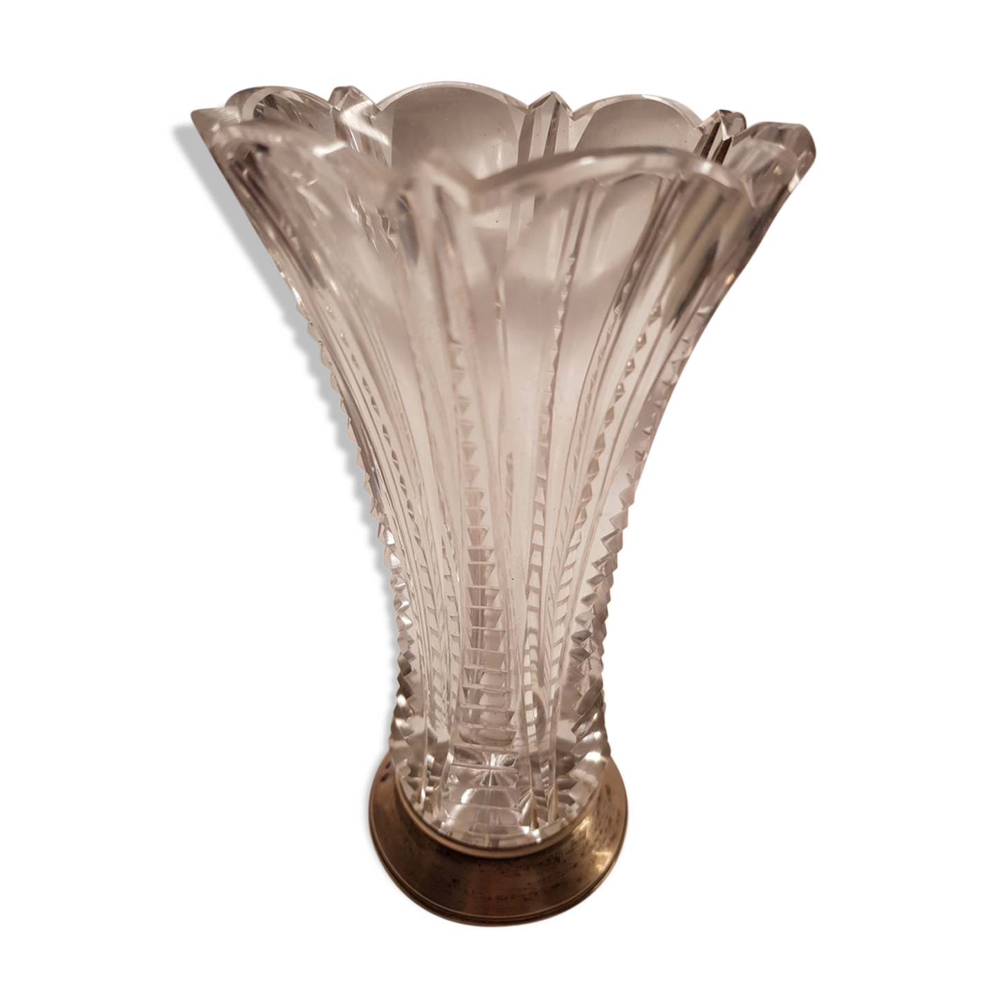 Vase cristal et argent 1930