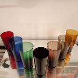 Service complet verres colorés années 60