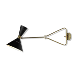 Black articulable arm wall sconce
