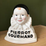 Vintage Pierrot gourmand double-sided lollipop display