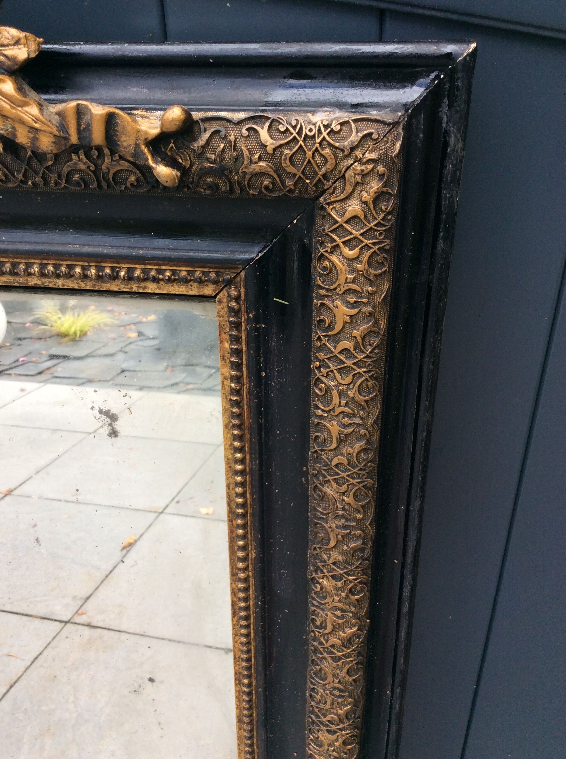 Mirror trumeau Napoleon III gilded or fin 120x78cm