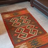 Kilim carpet in cotton and burlap 90x160cm