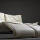 Canapé inclinable vintage Cassina Veranda en cuir crème, années 1980