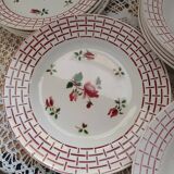 12 plates + 1 Digoin and Sarreguemines dish