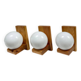 Three pine wall lights from the 80s