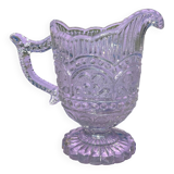 Lot - 2 old ewers from the 1900s in molded crystal