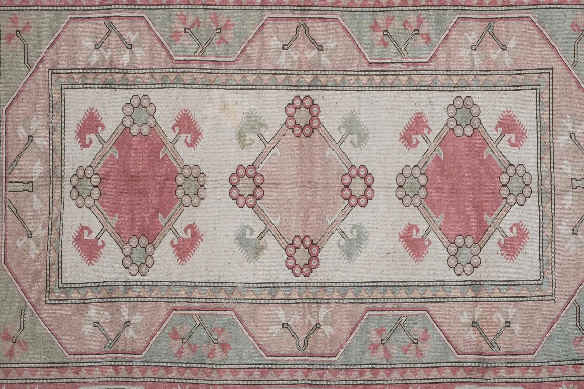 Vintage Turkish handmade rug 212x304 cm