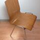 Multiplied wooden chair and chrome feet, vintage 60/70s