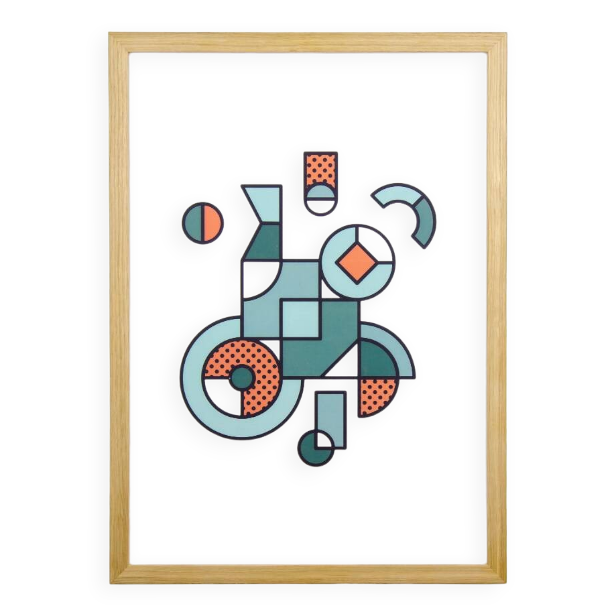 Illustration - Abstract geometric graphic colorful A3 poster numbered #001