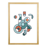 Illustration - Abstract geometric graphic colorful A3 poster numbered #001