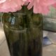 Vase en verre soufflé de couleur verte