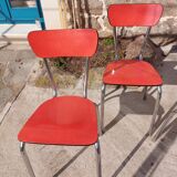 Red formica chairs
