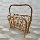 Vintage retro wicker magazine rack
