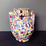 Vase tiles pique plate 50's