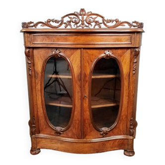 Napoleon III period living room display bookcase in mahogany circa 1850