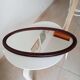Oval antique mirror in solid wood from the 1960s.