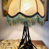 Retro wrought iron and pearl lamp