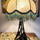 Lampe rétro en fer forgé et perles