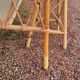 Bureau en rotin avec tabouret vintage- 1950s