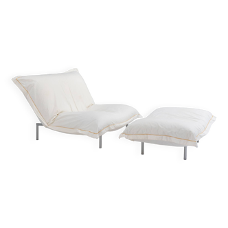Postmodern "Calin" Armchair & Ottoman by Pascal Mourgue for Ligne Roset, 1994