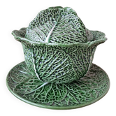 Cabbage soup tureen with barbotine