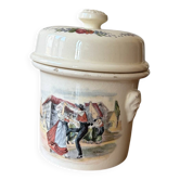 Old pot Sarreguemines, vintage terrine collection Obernai Alsace, Henri