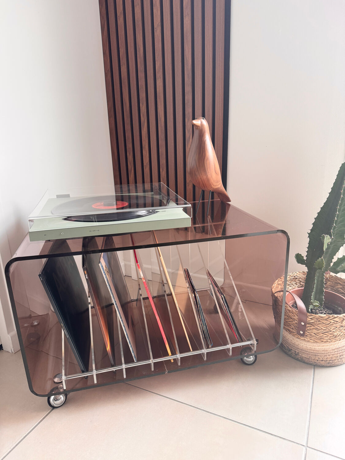 Vintage M. Dumas Roche Bobois coffee table/vinyl record cabinet