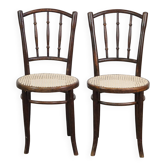 Set of 2 original vintage Thonet bistro design chairs