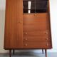 Rosewood display cabinet and secretary from the 50s/60s