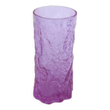 Mauve glass bark-patterned goblet vase, 1960s
