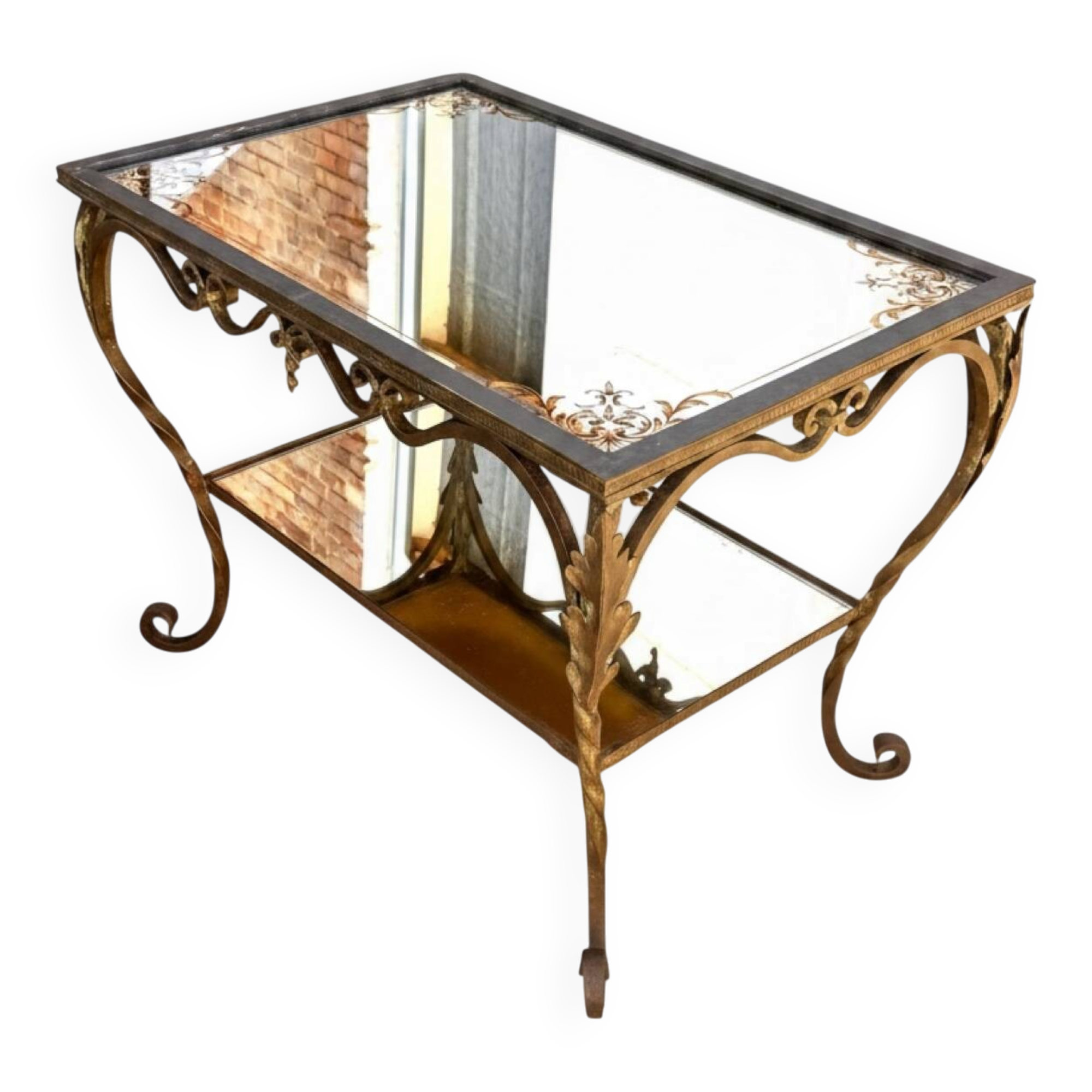 Mirror coffee table, circa 1920
