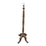 Gilded wooden floor lamp