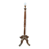 Gilded wooden floor lamp