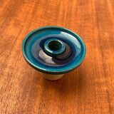 Danish ceramic candlestick from the mid-century by Herman A. Kähler for Hak, 1960s.