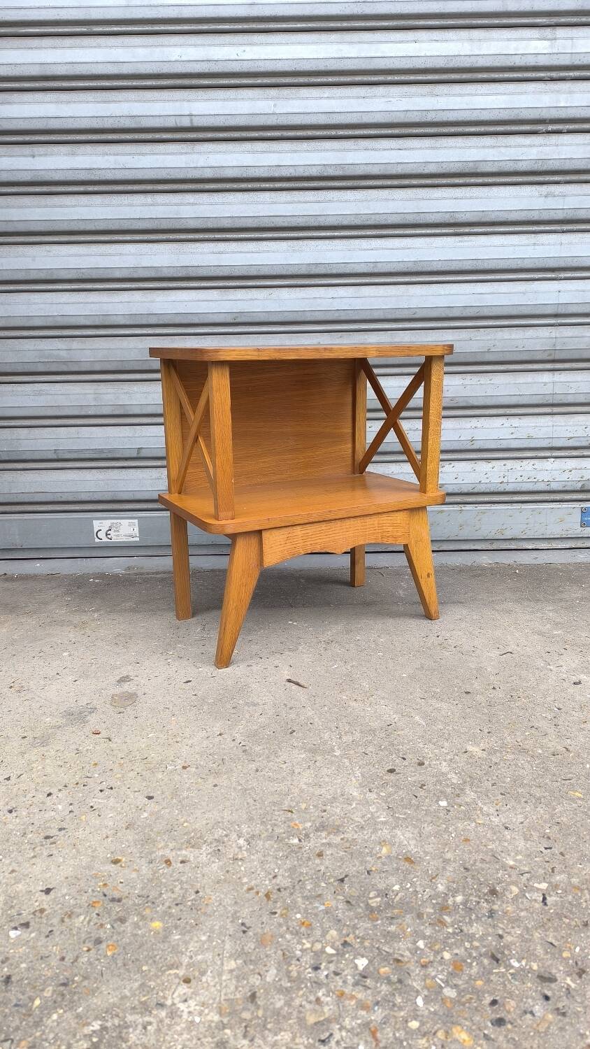 1960s compass foot bedside table