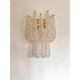 Set of 2 Modern “Conchiglie” Gold Murano Glass Wall Sconces