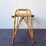 Rattan footstool for Rohé Noordwolde, The Netherlands 1960's