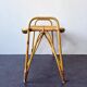 Rattan footstool for Rohé Noordwolde, The Netherlands 1960's