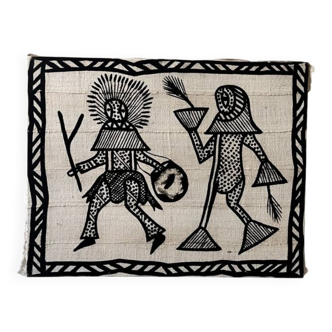 Tableau tapestry senoufo Korhogo, vintage African art