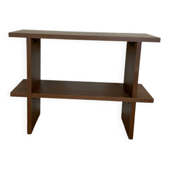 Shelves in ash with Iroko finish