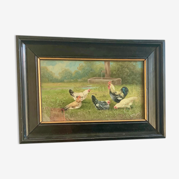 Antique oil painting, 1900