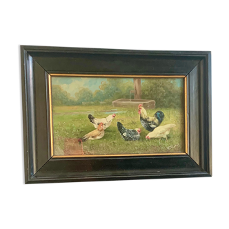 Antique oil painting, 1900