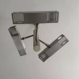 Henri Mathieu chandelier in chromed metal France 1960