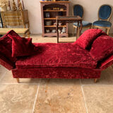 Red velvet daybed
