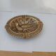 Vintage brass ashtray from the 1940s-1950s.