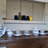 Service coffee tea iron earth XIX th Jeannette Saint amand