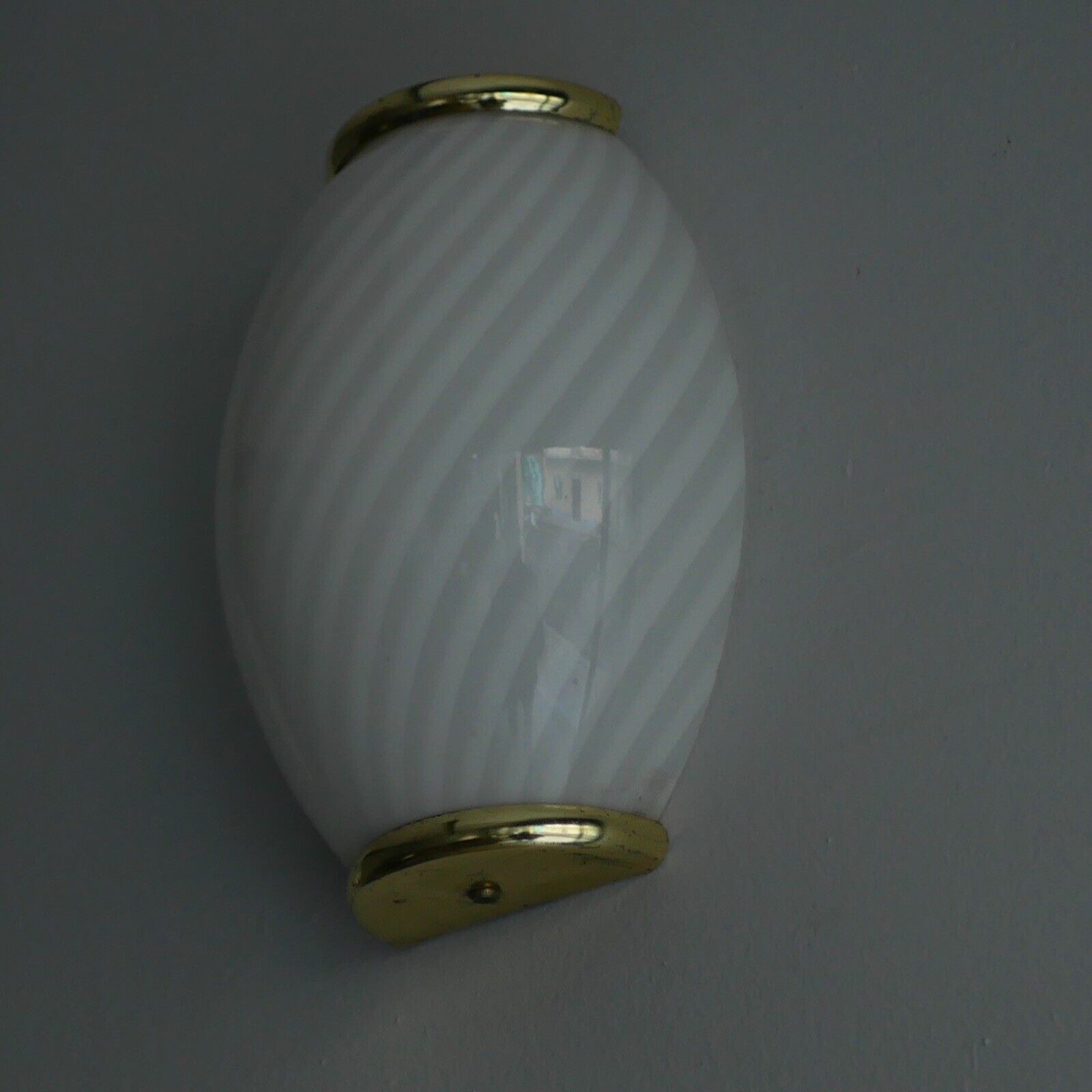 1980s Murano wall lights - Italian design - Swirled glass and brass