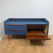 Buffet bas bleu nuit et bois, 1960