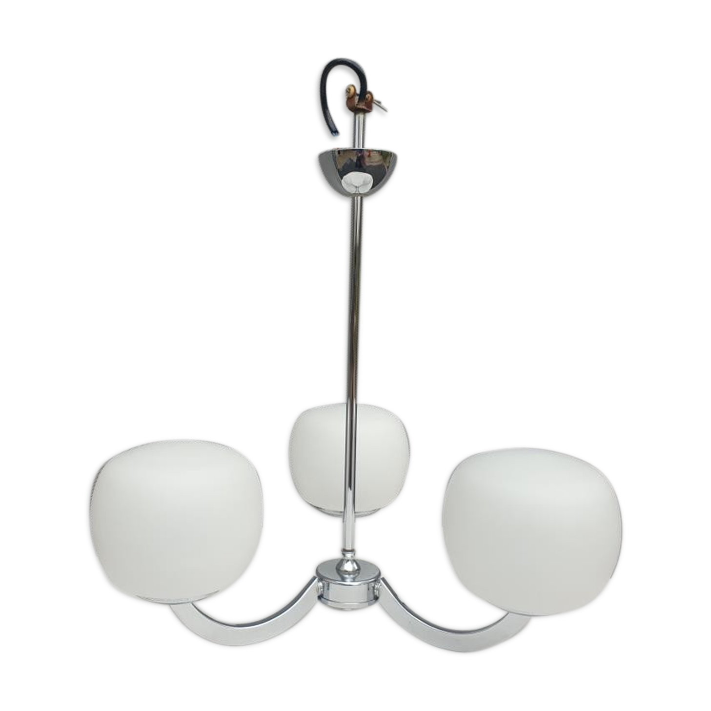 Sputnik 1970 triplet globes opal glass